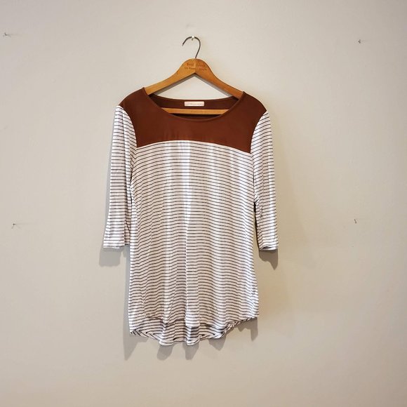 Minimi Maternity Tops - Preppy Maternity 3/4 sleeve top, XL, GUC